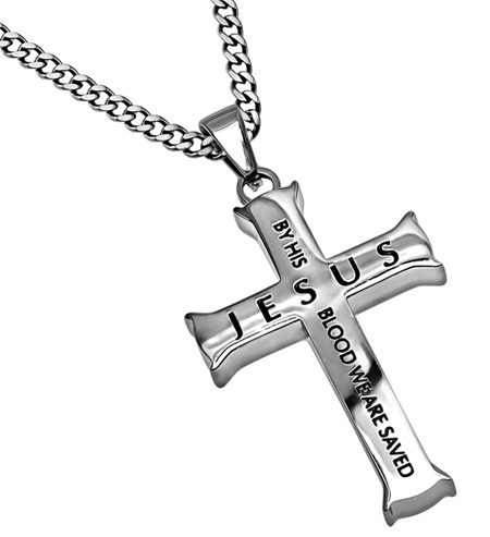 Men's Cross With Scripture