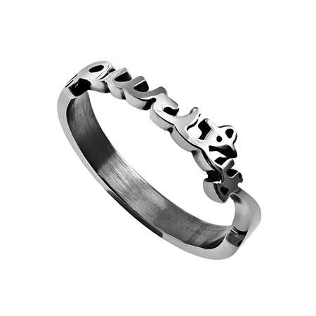 Handwriting Purity Scripture Ring
