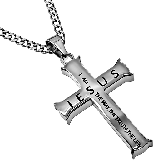 Men's Cross With Scripture