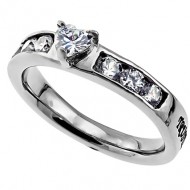 Scripture Princess Solitaire Ring