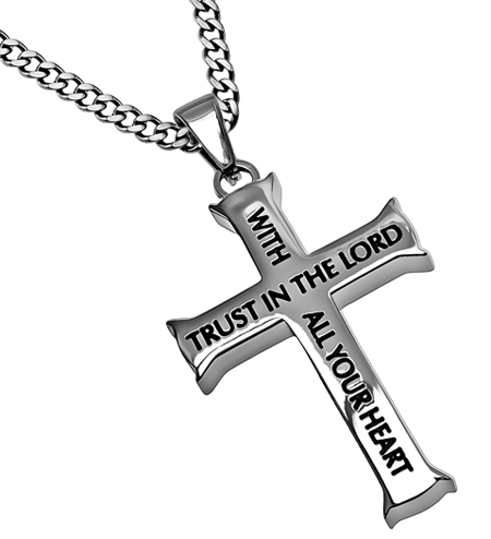 Men's Cross With Scripture