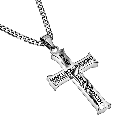 Men's Cross With Scripture