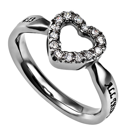 Open Heart Scripture Ring