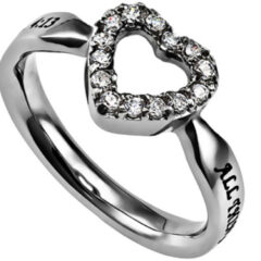 Scripture Open Heart Ring