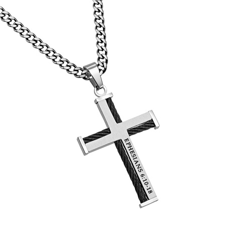 Scripture Necklace for Men - Armor of God back