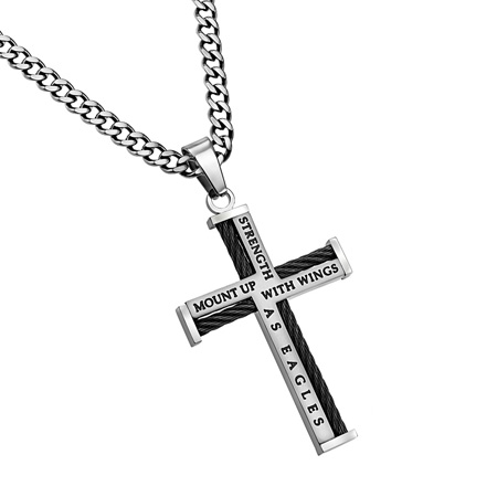 Scripture Necklace for Men - Strength