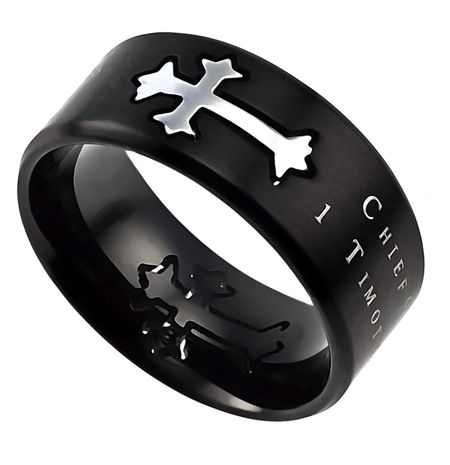 Black Cross Ring Chief Sinner
