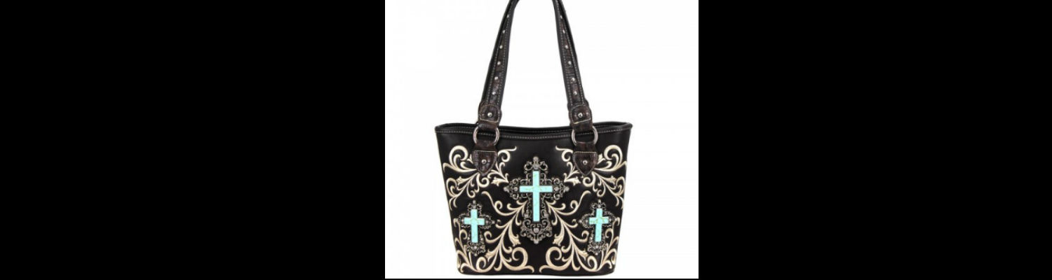 Black Ebony Teal Cross Purse