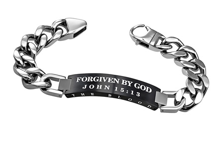 Men's Bracelet With Scripture - Forgiven By God