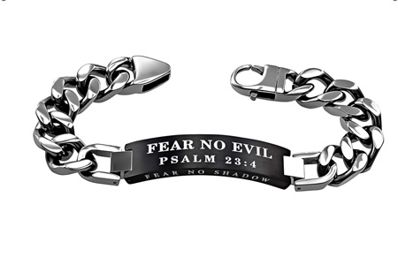 Men's Bracelets With Scripture - Fear No Evil