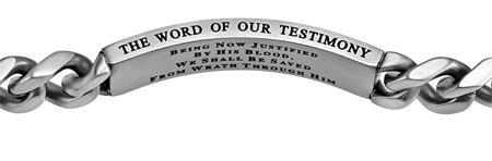 Silver Cross Bracelet Blood back