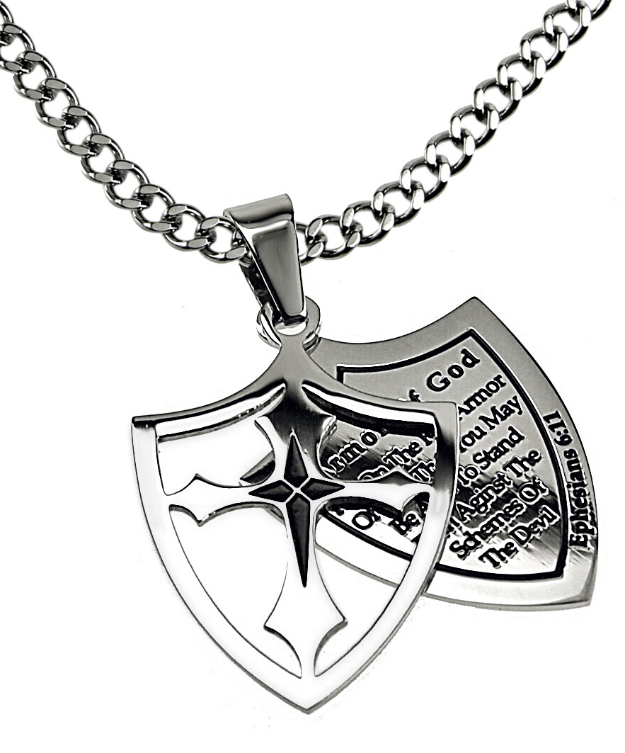 Christian Jewelry Shield Cross Black - Image 13