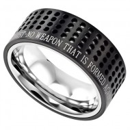 Mens Black Christian Rings -Sport Mesh