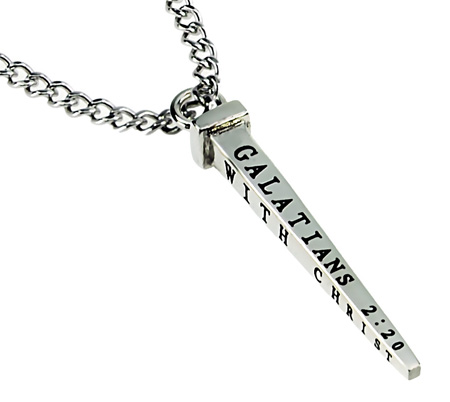 Galatians 2 20 With Christ Nailed It Necklace