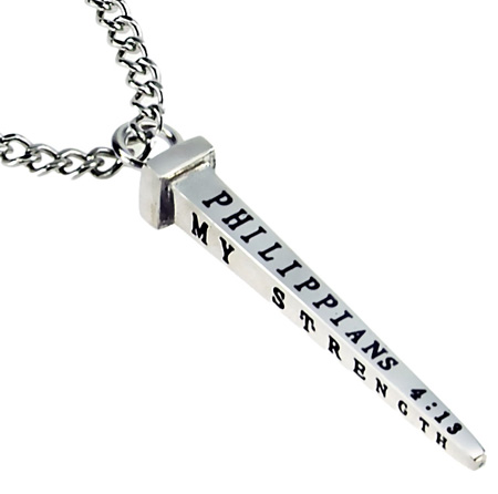 Philippians 4 13 Nailed It Necklace