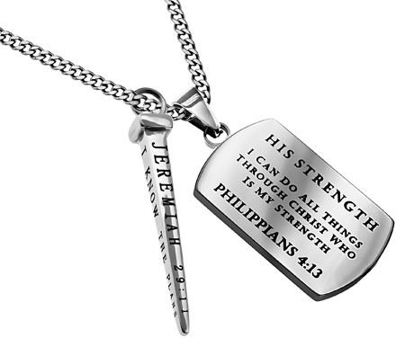 Dog Tag Nail Combo I Know I Can Do back