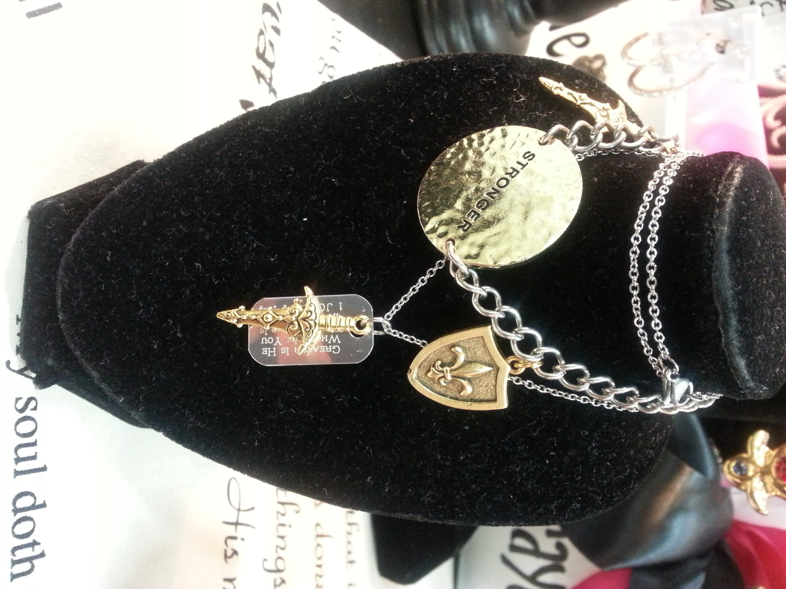 Two Tone Jewelry Armour Combo (Necklace and Bracelet)