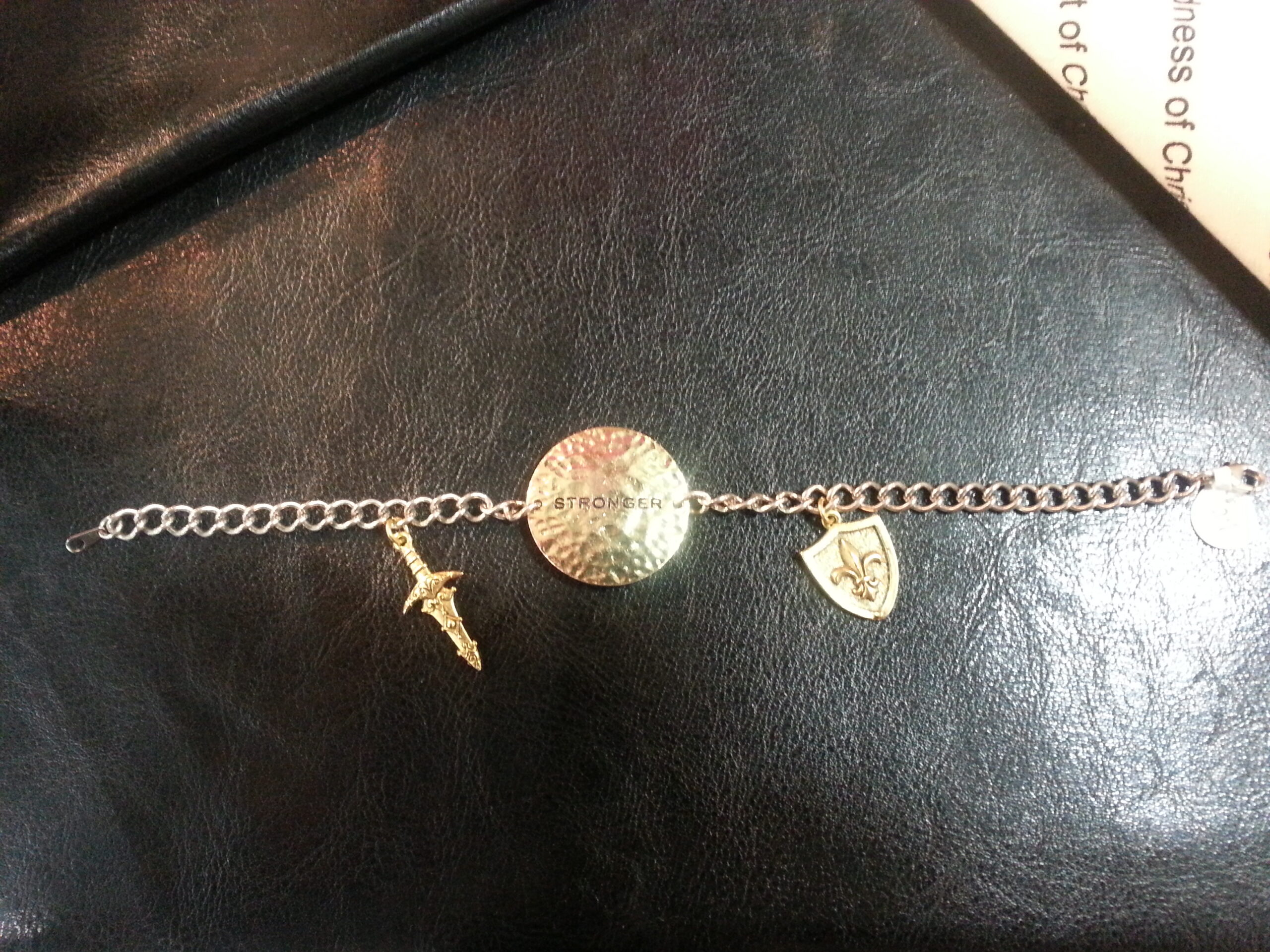 Two Tone Jewelry Armour Bracelet "Stronger"
