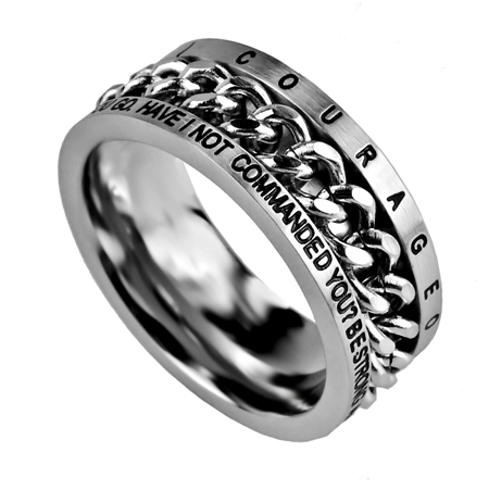 Scripture Rings Be Strong and Courageous