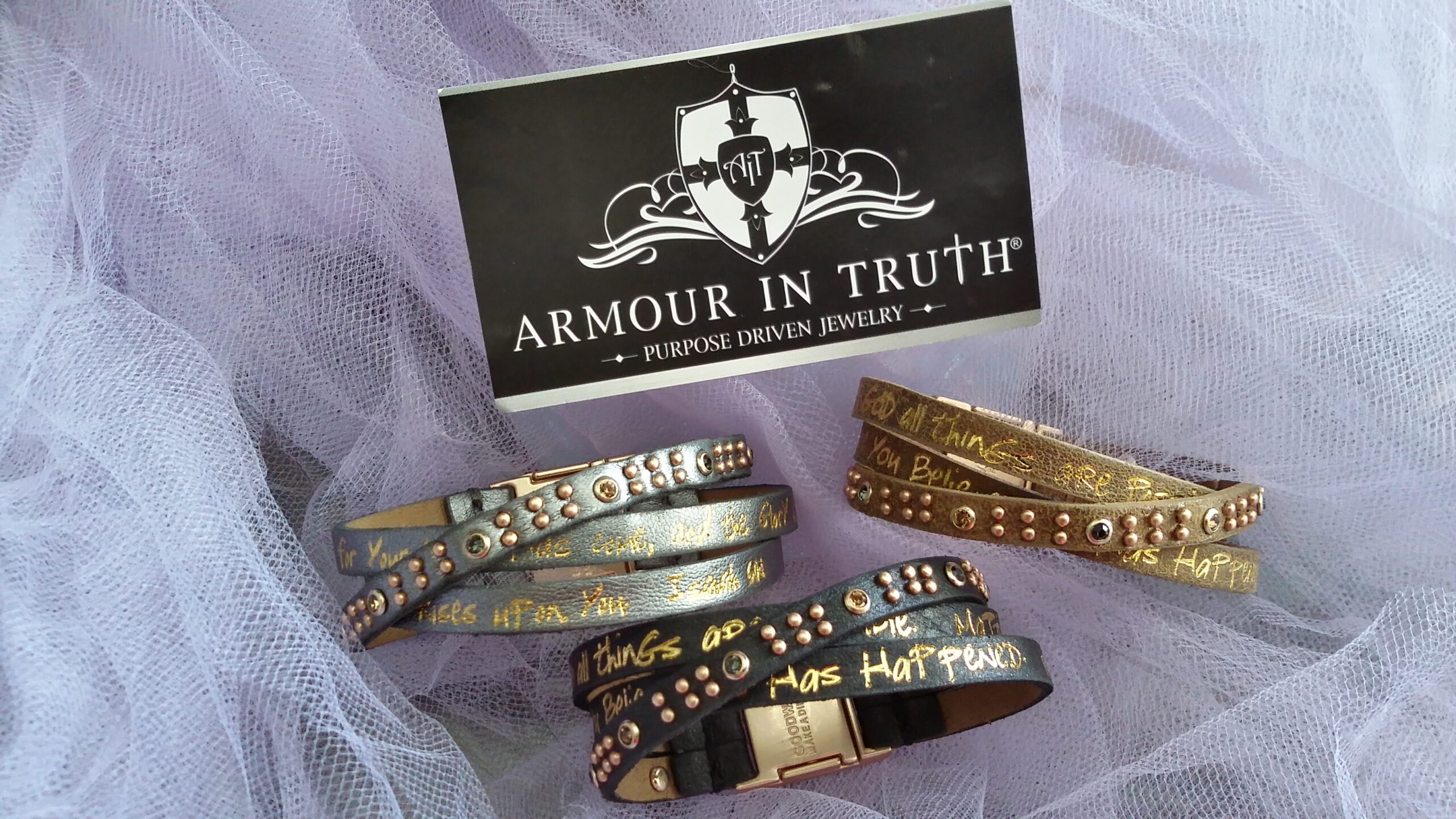 Leather Bracelets with Bible Verse Arise, With God