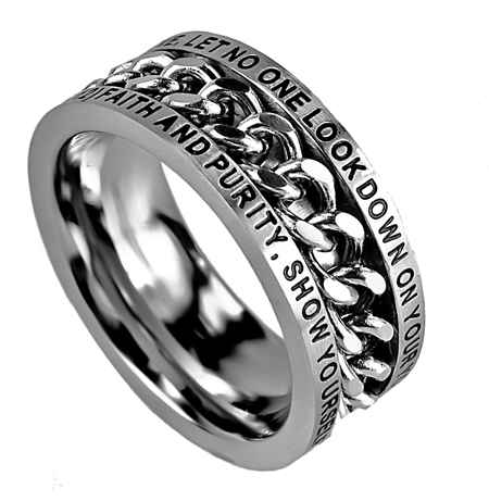 Scripture Ring Faith and Purity