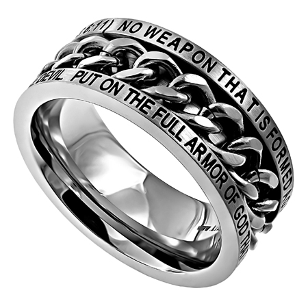 Scripture Ring No Weapon That Is Formed Against You Shall Prosper