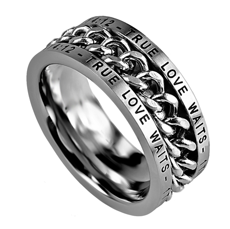 Ring with scripture true love waits
