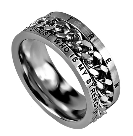 Scripture Ring Christ is my Strength