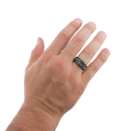 Scripture Ring Man Of God on hand