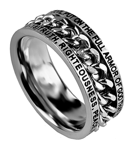Scripture Rings Put On the Full Armor Of God