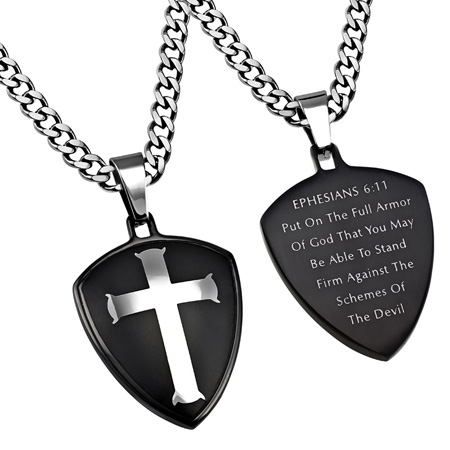 Black Shield Cross Black Armour of God