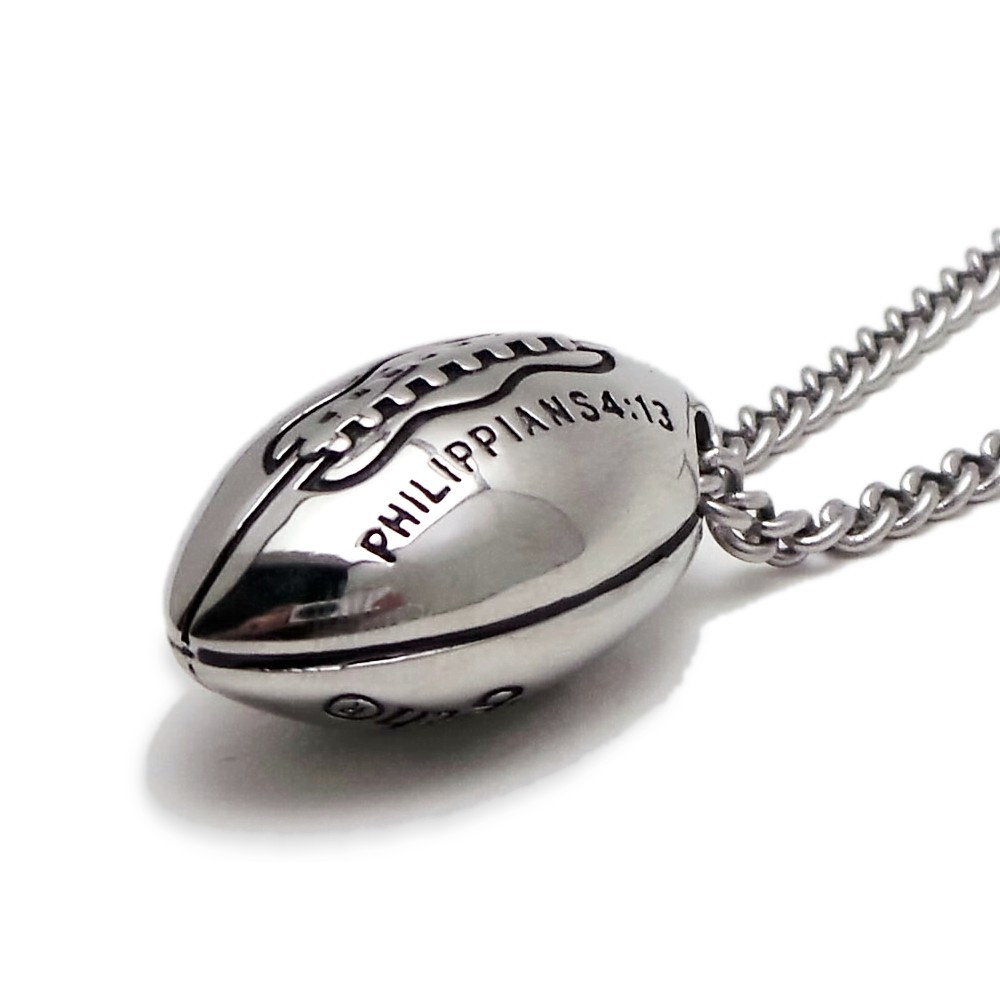 Football Pendant With Philippians 4-13