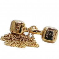 Gold Dumbbell With Scripture