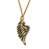Gold Angel Wing Necklace With Scripture