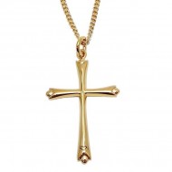 Gold Cross Necklace With Scripture