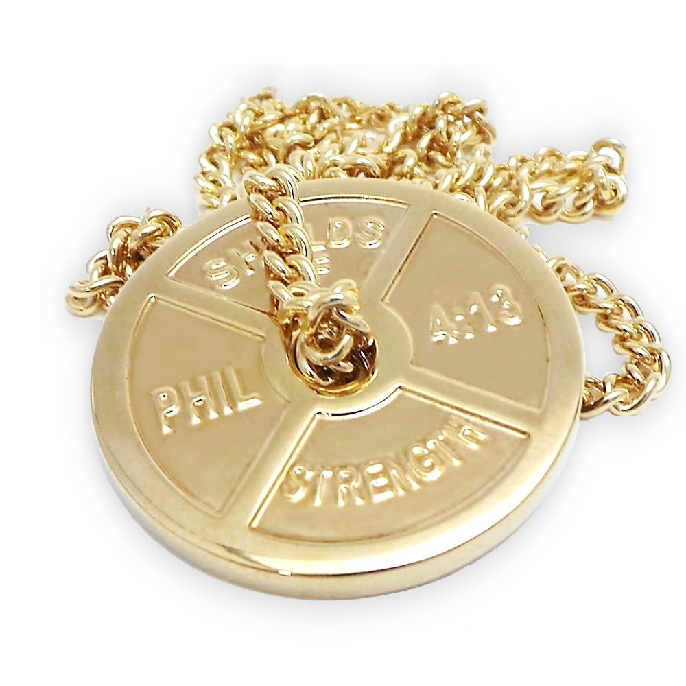 Gold Weight Plate With Scripture