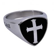 Men’s Scripture Ring With Cross
