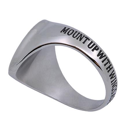 Men's Scripture Ring With Cross - Image 5