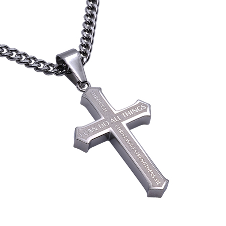 Modern Christian Necklace For Men 24" Chain - Image 4