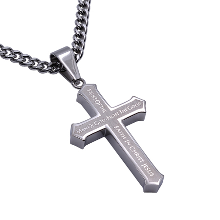 Modern Christian Necklace For Men 24" Chain - Image 9
