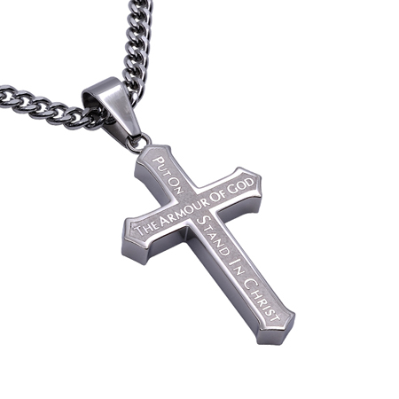 Modern Christian Necklace For Men 24" Chain