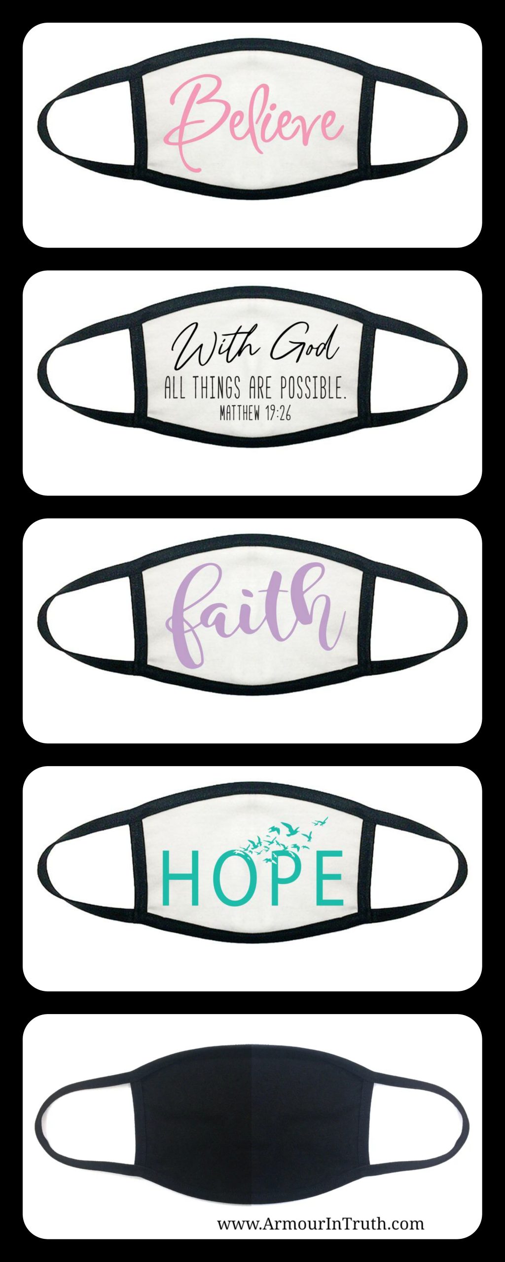 Inspirational Face Masks