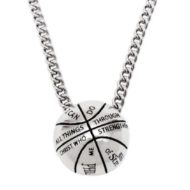 Basketball Necklace With Scripture