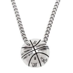 Basketball Necklace With Scripture